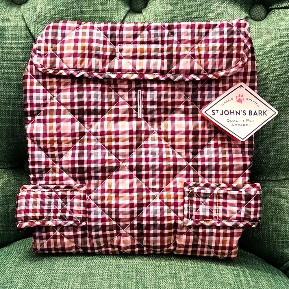 St Johns Bark Plaid Dog Coat